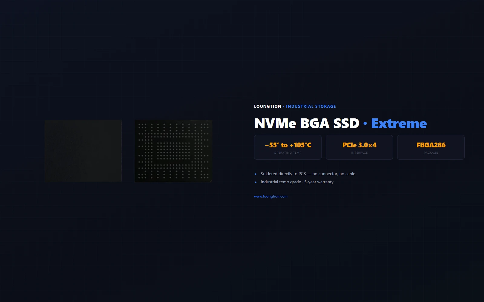 SATA BGA SSD · Extreme — Sold-Down Storage for Compact Industrial PCs